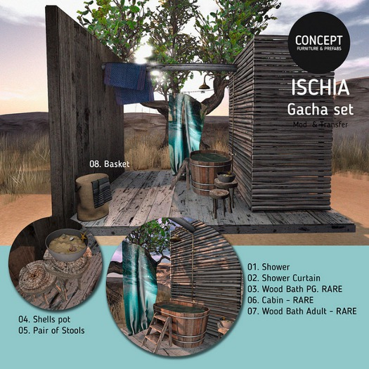 CONCEPT} 07. ISCHIA  . WOOD BATH - ADULT - RARE