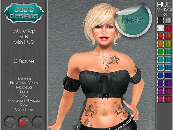 *BD* ESTELLE TOP WITH HUD - SILK [2020] - DEMO