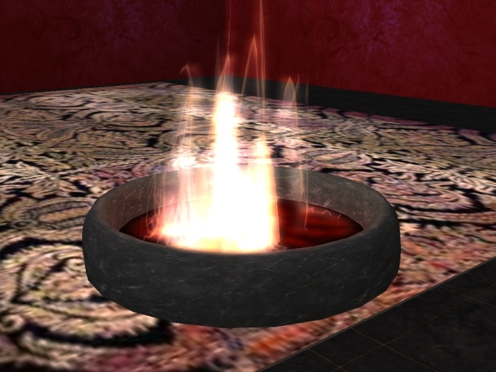 Obsidian fire - gothic fireplace 