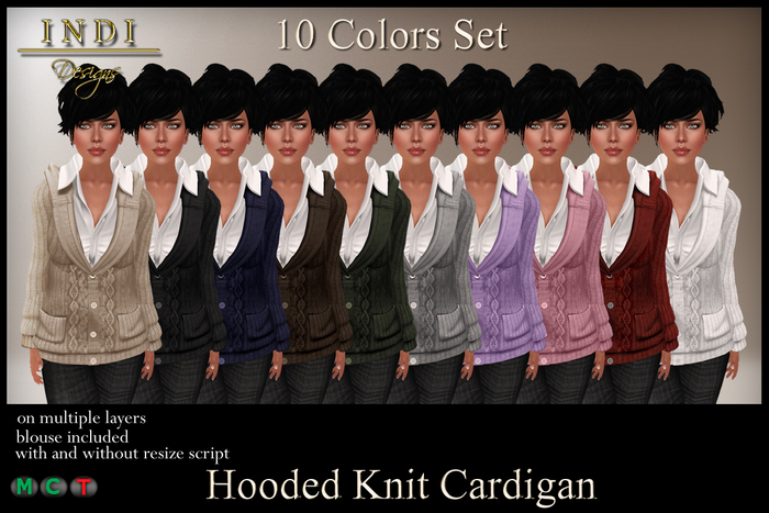 INDI Designs - Hooded Knit Cardigans Full Pack