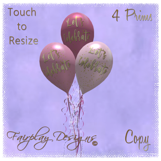 ~R~Let's Celebrate All Occasion Party Balloons~Copy Only~