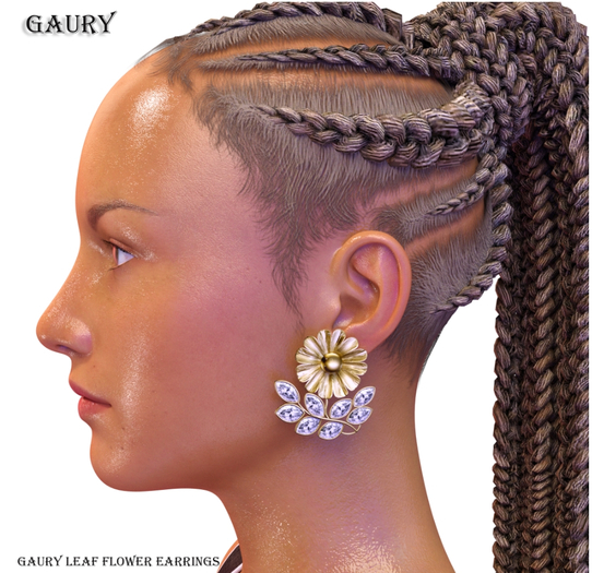 GAURY Flower Leaf Earrings-Fatpack