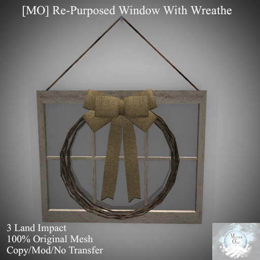 [MO] Re-Purposed Window With Wreathe