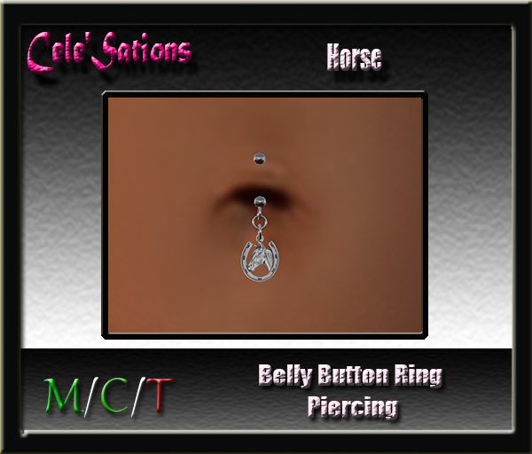 [CS] Belly Button Ring ~ Horse in Horseshoe (ADD ME)