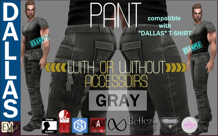 EMS - DALLAS PANT - GRAY - PACK