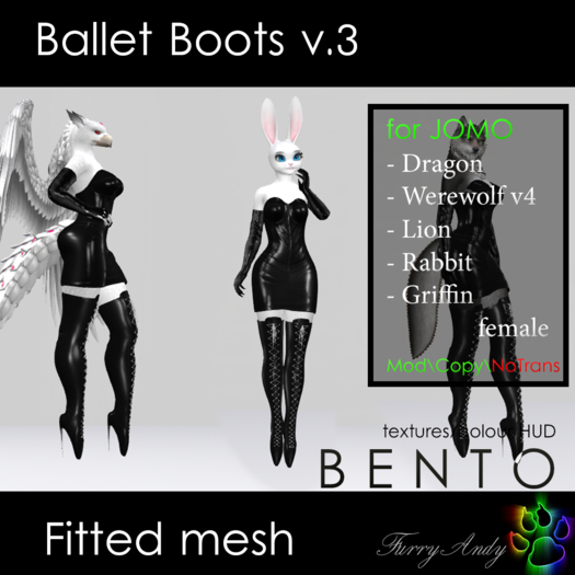 Furry Andy - Ballet Boot's v3 for JOMO Avatars