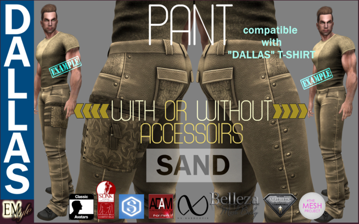 EMS - DALLAS PANT - SAND - PACK