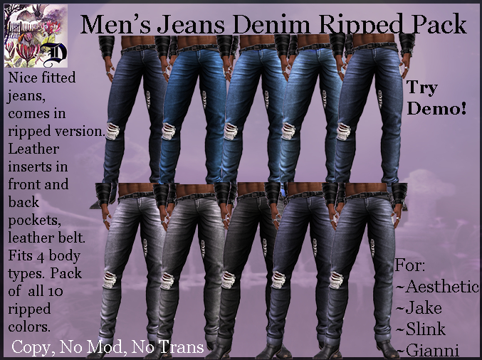 Men's Jeans Ripped Pack (ADD ME)