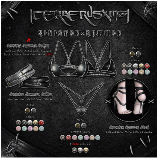 30. [CX] Sinister Summer Bikini - Gold (M) RARE