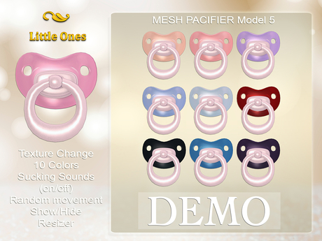 Second Life Marketplace - ~LO~ Mesh Pacifier (Binky) {Model 5} DEMO