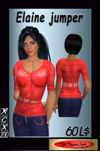 Elaine red short sleeved