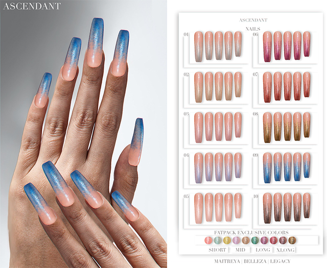 Ascendant - Carnaval Square Nails Fatpack