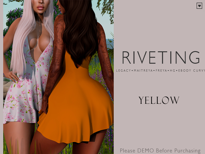 **RIVETING ~ Summer Fling Dress {Yellow} {Add}
