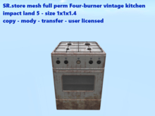 SR.store mesh full perm Four-burner vintage kitchen