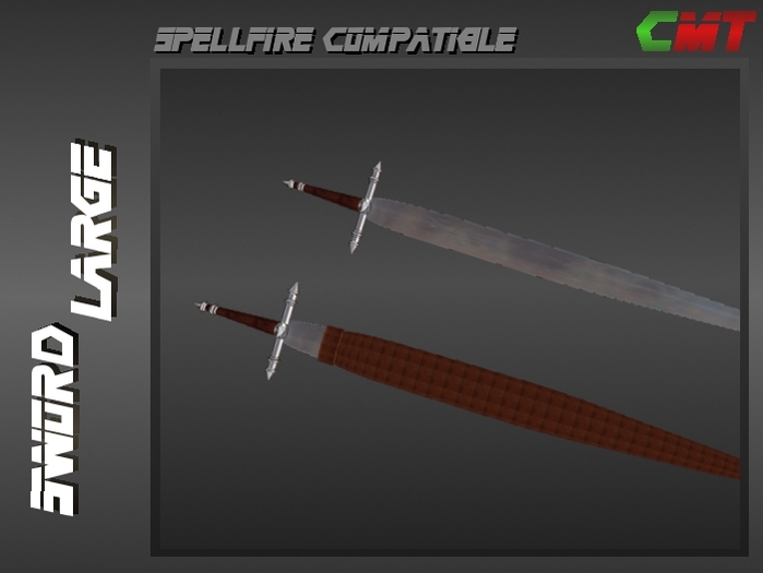Marrys sword – large / elegant silver sword / spellfire compatible