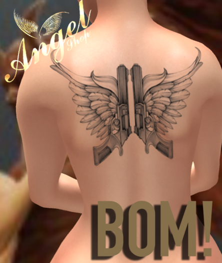 AngelShop Tattoo BOM iron Wings