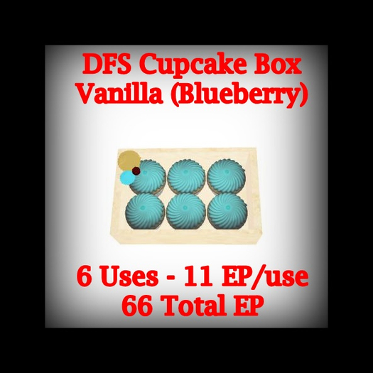 DFS TEXTURE - DFS Cupcake Box  - Vanilla (Blueberry)