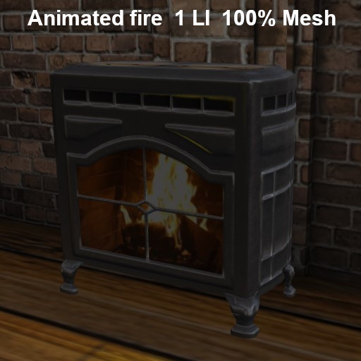 Vintage Stove (Animated Fire)