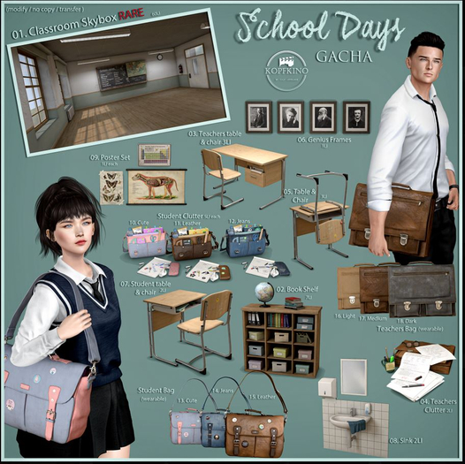 05. KOPFKINO - School Days - Table + Top Chair COMMON