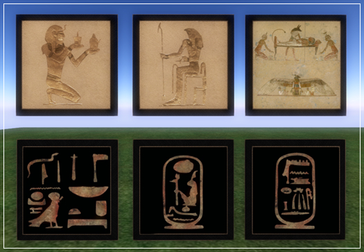 Egyptian Wall Paintings (6 differents)
