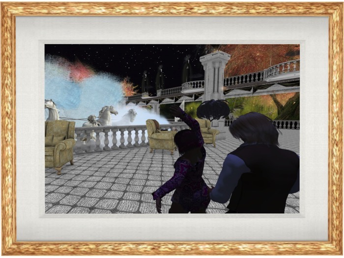Frozen Moment (wood mesh frame)