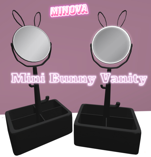 Black Mini Bunny Vanity 