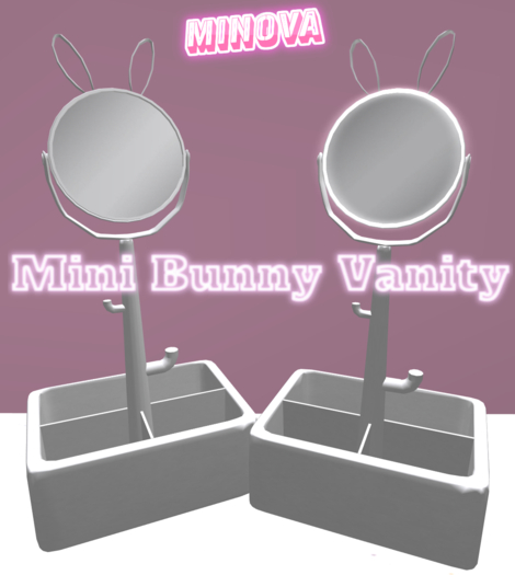 White Mini Bunny Vanity 