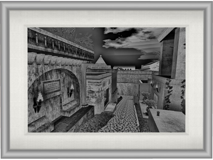 Original Photo, Platea Sepulcra, White Mesh Frame