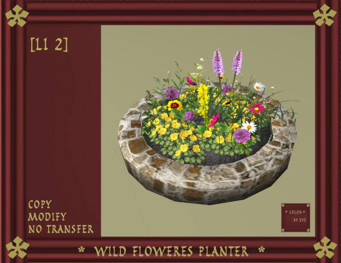 [Color by Eve] Wild Floweres Planter  - Yellow - Box