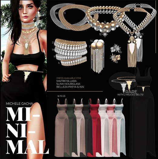 MINIMAL - Michele Necklace -Silver- 13