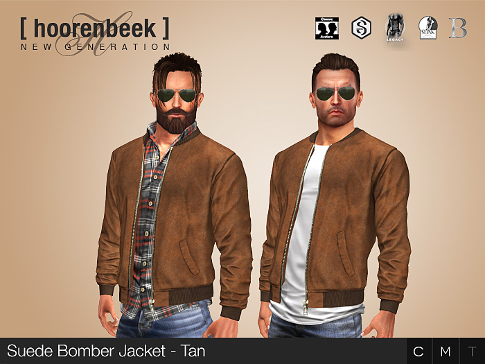 [ hoorenbeek ] Suede Bomber Jacket - BOX - Tan [wear me]
