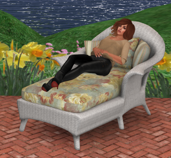 Chaise - Wicker  White COPY