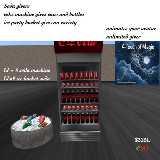 cola Machine & Ice bucket soda givers-Box