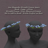 Ava Magnolia Wreath Crown Azure