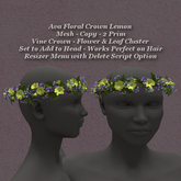Ava Floral Crown Lemon