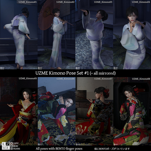 UZME_Poses "Kimono #1" Set