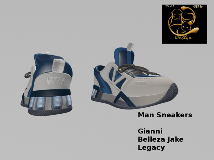 [RG] Sportswear Man Sneakers Withe &Blue (Box)