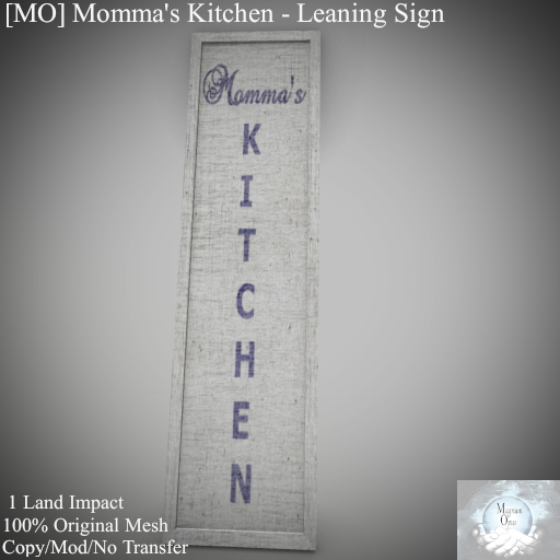 [MO] Momma's Kitchen - Leaning Sign