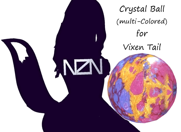  Crystal Ball Tail Toy (multi colored) - Vixen Tail