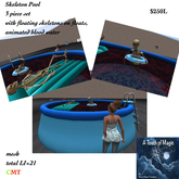 Bloody Skeleton Pool with skeltetons on floats-Box