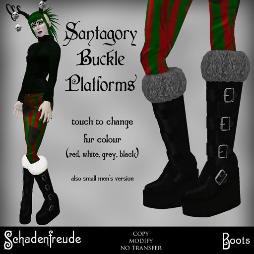 Schadenfreude Santagory Buckle Platform boots