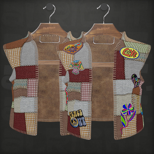 alright. dinkies patchwork vest / RED