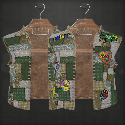 alright. dinkies patchwork vest / GREEN