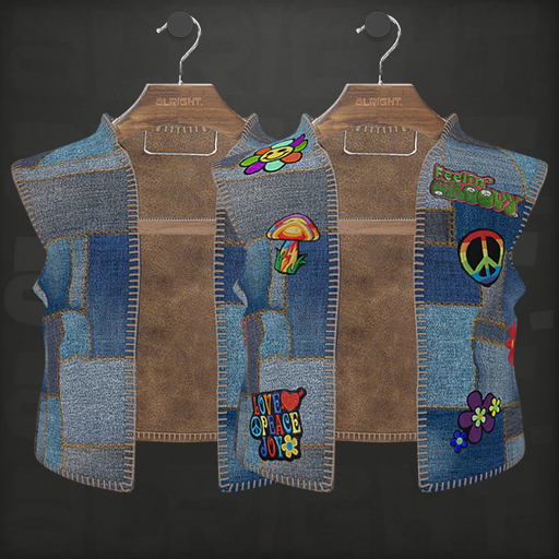 alright. dinkies patchwork vest / DENIM