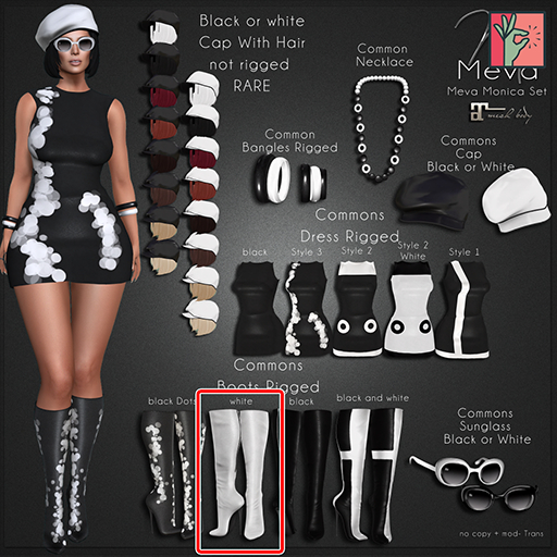 Meva Monica Boots White Box