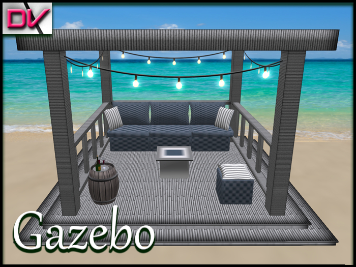 Dv-Gazebo bamboo grey