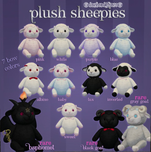 darkendStare. plush sheepies [inverted]