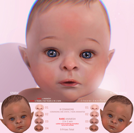 Second Life Marketplace - [Black Bantam] STATIC Elven Toddler Tears 03 ...