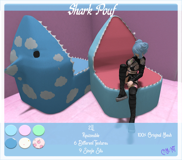 .{Momo}. Shark Pouf