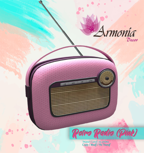 Armonia Decor [AD] Retro Radio (Pink)